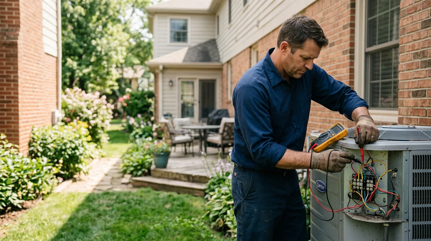HVAC technician working near Mesa, AZ
